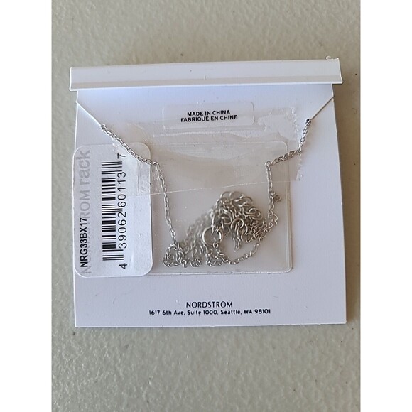 Nordstrom Rack  Cz Initial L Silver Pendant Necklace   NWT - Picture 5 of 6